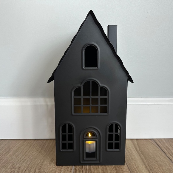11" Lit Metal Black Halloween House - Hyde & EEK! - Picture 5 of 12